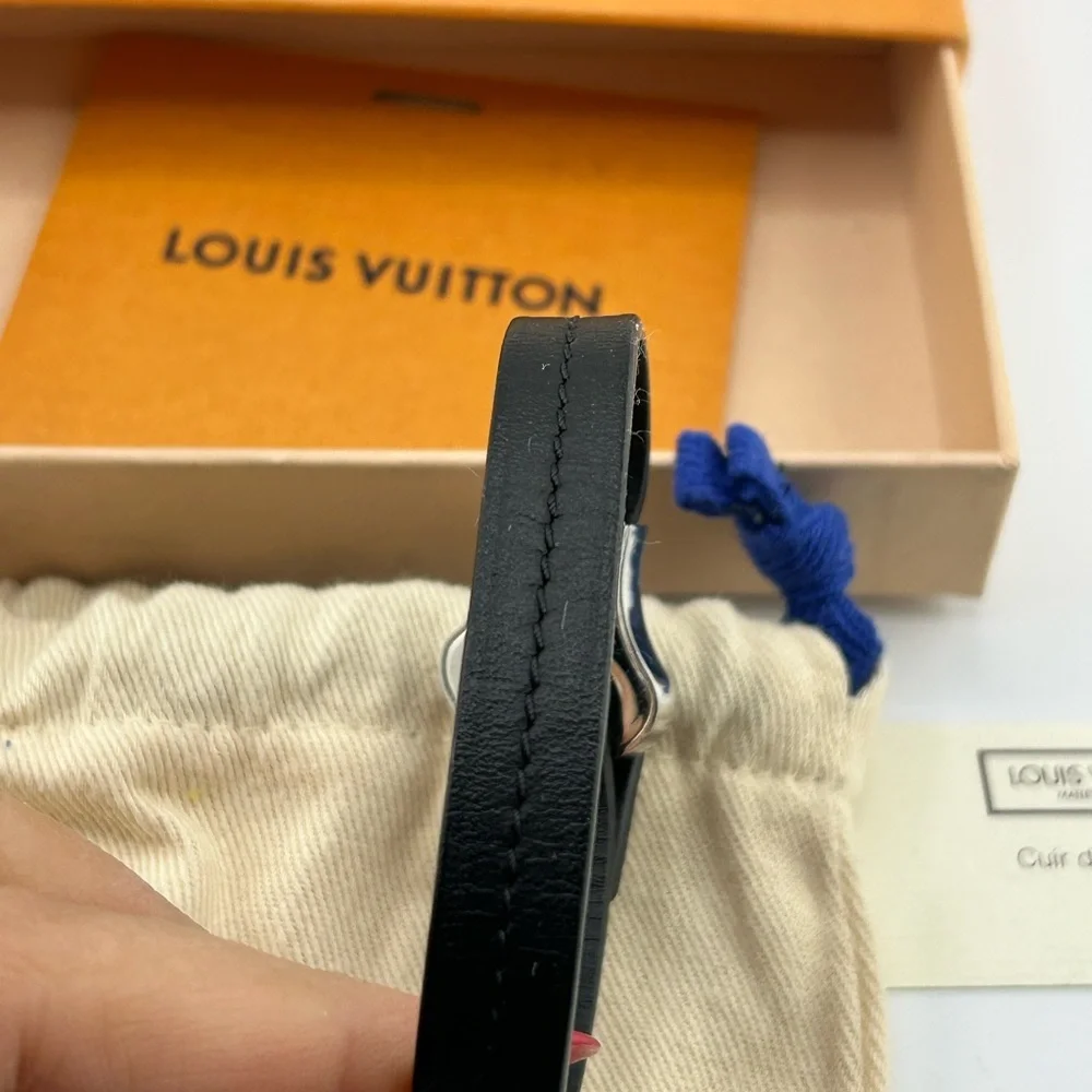 LOUIS VUITTON M6290 Accessories Bracelet Archives Bangle Bracelet Leather Black